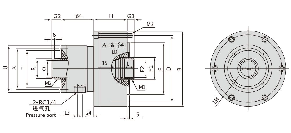 RQ Hollow Rotary Pressure Cylinder